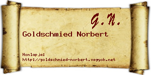 Goldschmied Norbert névjegykártya